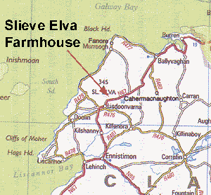 Map of North West Clare