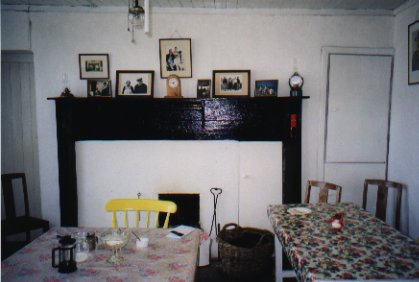 inside room looking at the fireplace