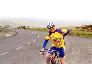 Robbie Norgrove at the top of the Wicklow Gap.