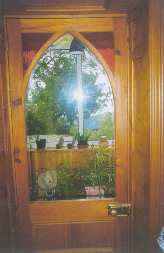 Our Pitch Pine is perfect for joinery such as in this door