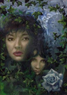 Under The Ivy - painting by Herb Leonhard
