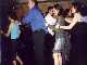 Caoimhe and MArk lead the conga line.