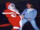 Deirdre shows Santa how to get down