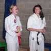 Aoife and Joanna just before they fought in the Ladies Final.