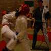Lorkin and Chris Corbalis clash fists