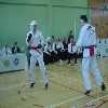 At last - some action! Donal takes on his opponent ...