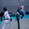 Alan O`Connell gets a side kick in against Robert Taffee.