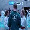 Sean Keane explains the rules to the two Ladies Captains.