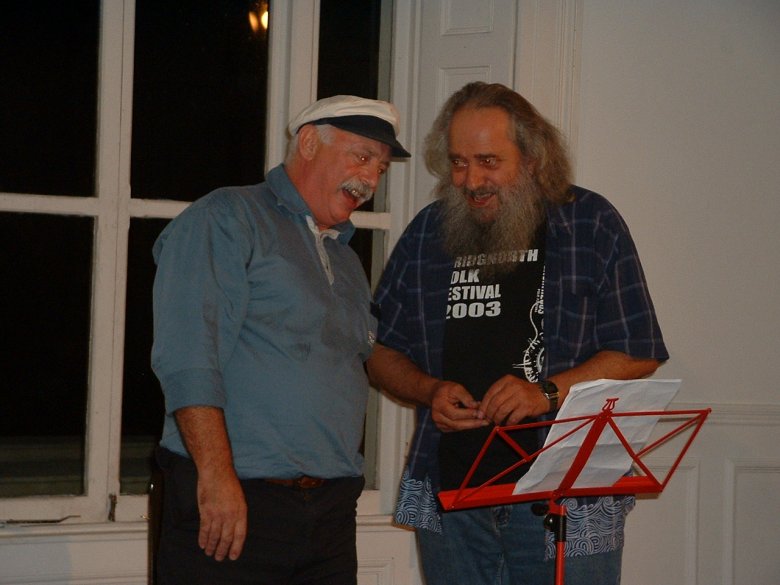 Pat Sheridan and Johnny Collins perform at the Fundraising Concert for Cobh Maritime Song Festival, 2005