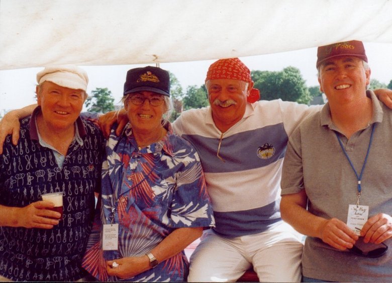 Liam, Louis, Pat and Robbie, 2001