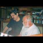 Sen Corcoran and Tom Crean aboard Wolftrap, 2002