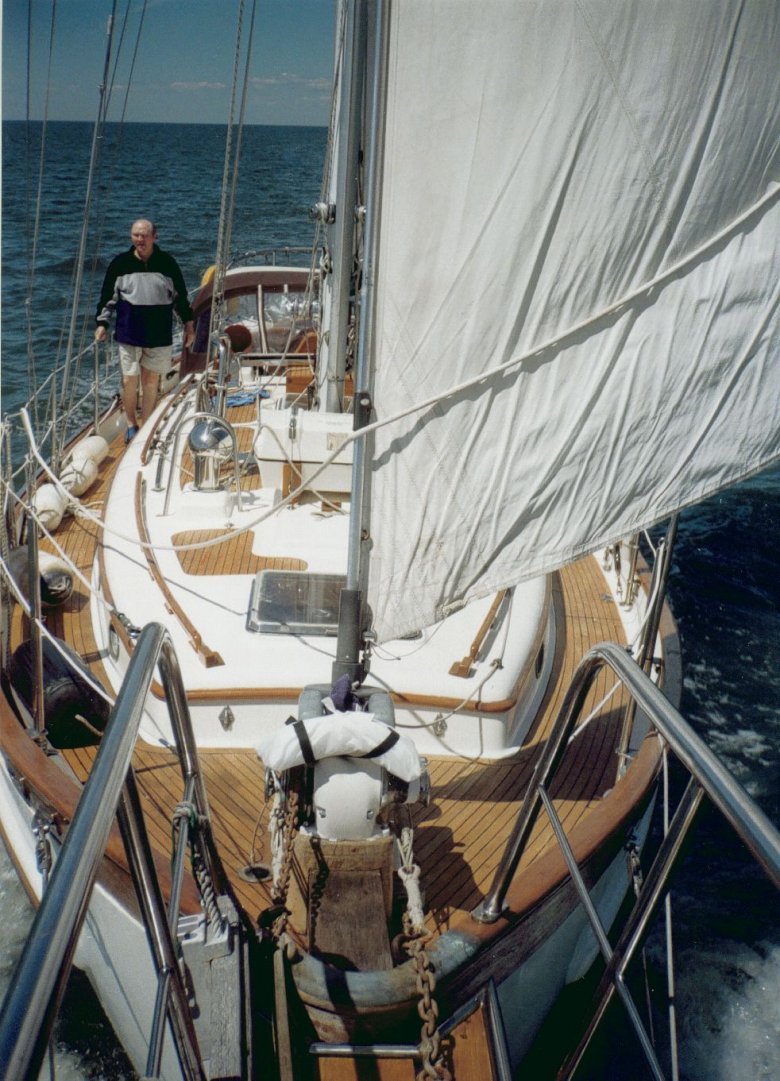 Liam aboard the Wolftrap, 2001