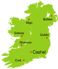 Location of Cashel on Map of Ireland