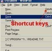 You will forget what these keyboard shortcuts are they are hinted in the menu's.