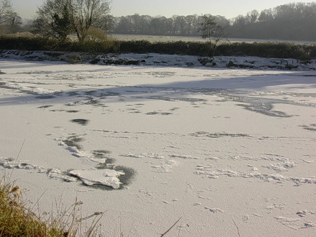 ice on Blackwater River between Cappoquin and Lismore