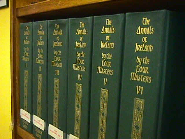 Six volumes in reference section of Ballinasloe Library