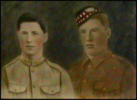 Christopher & Jack Bell in the service uniforms of the 8th Royal Irish Huzzars and 9th Royal Scots (respectively)